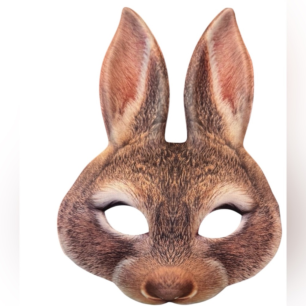 RABBIT MASK WITH REALISTIC FUR DESIGN KIDS NEW